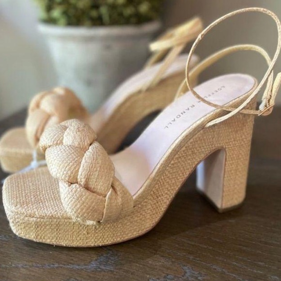 Loeffler Randall Fae Platform Sandal Natural Womens Size 8 - Picture 3 of 6